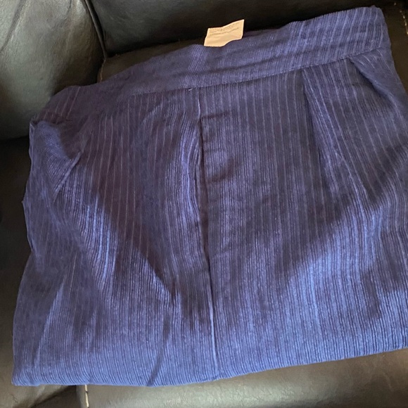 Stylish Corduroy Wide-Leg Pants/Large/blue - Picture 7 of 16